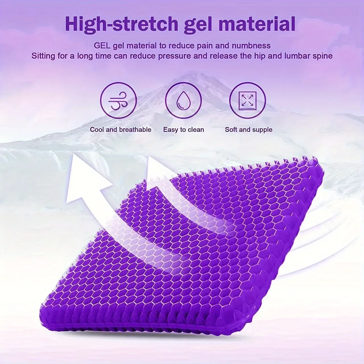 Office Chair Cushion - Cojín de gel para asiento, 1