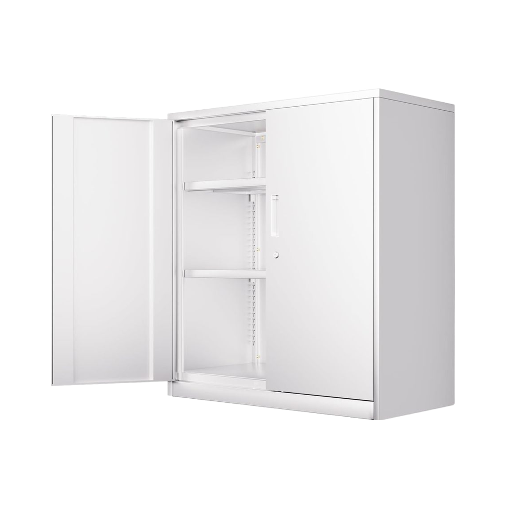 File Cabinet - # Archivador Metálico Blanco Resistente Moderno