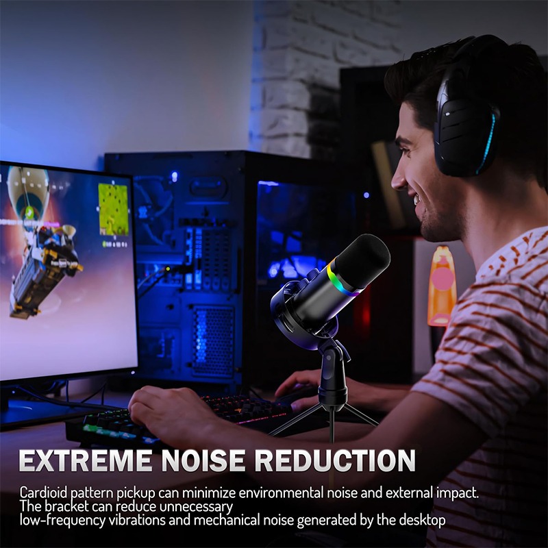 Monitor Stand - Micrófono USB para Juegos con Brazo