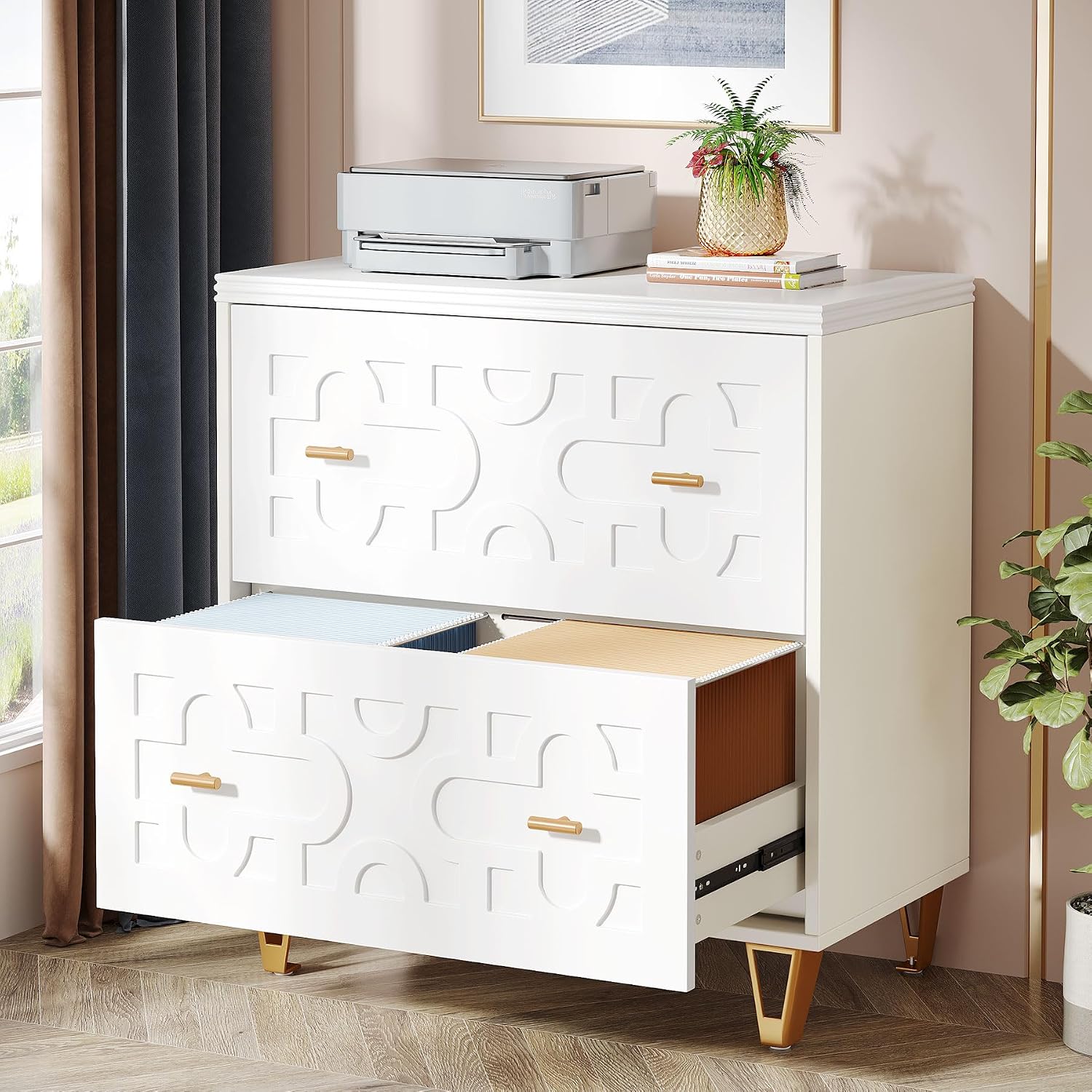 Archivador lateral de 2 cajone - Printer Stand reseña y precio