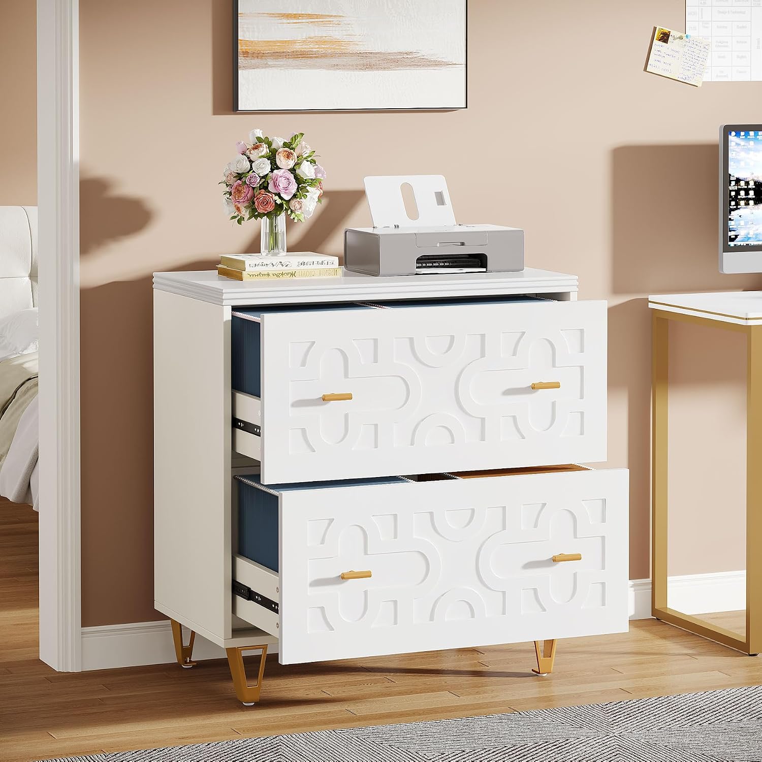 Archivador lateral de 2 cajone - Printer Stand reseña y precio